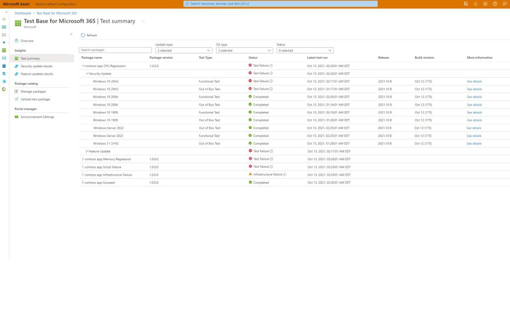 windows test base