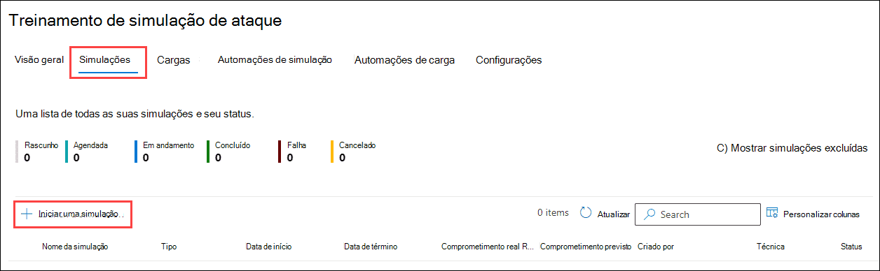 treinamento de simulação de ataque