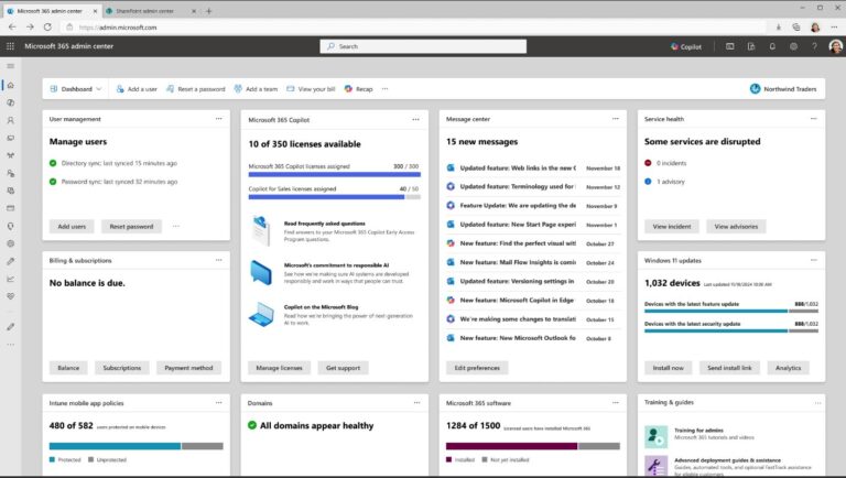 Copilot é disponibilizado no centro de administração do Microsoft 365 ...